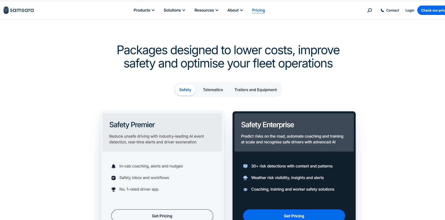 Samsara pricing and fees