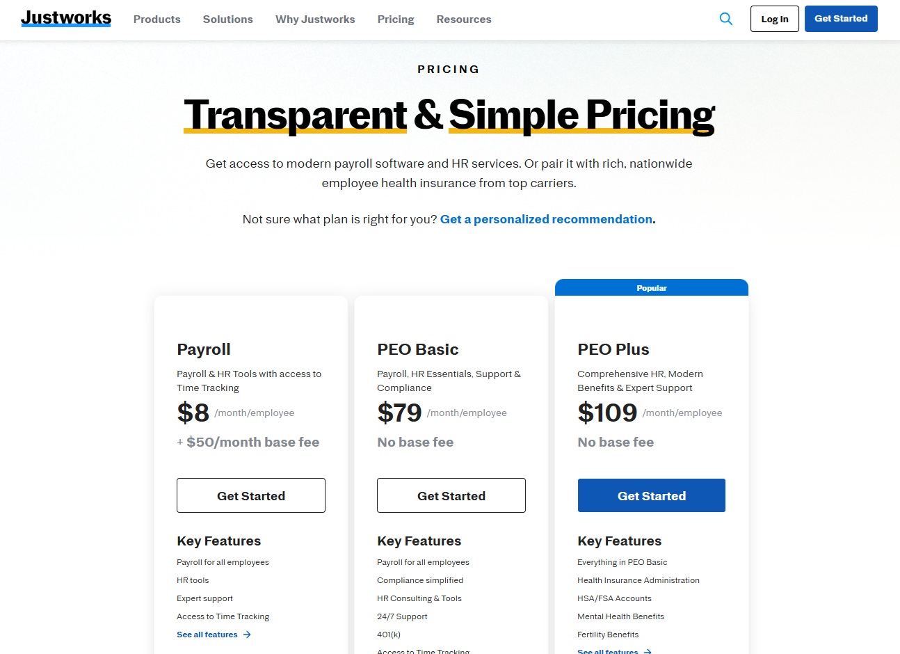 Justworks Pricing