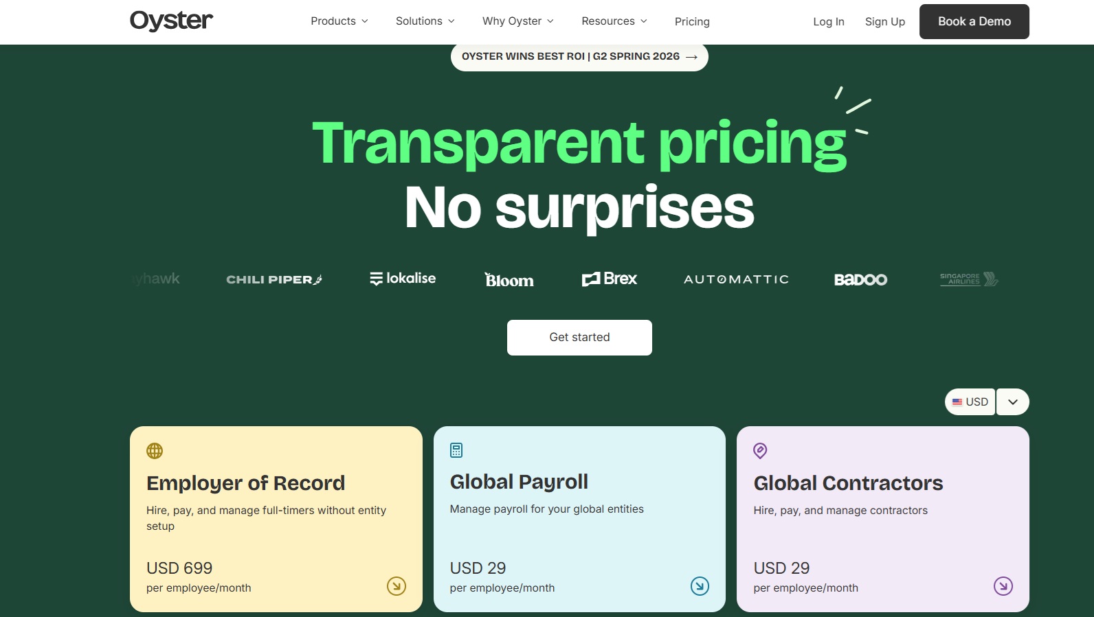 Oyster Payroll Pricing