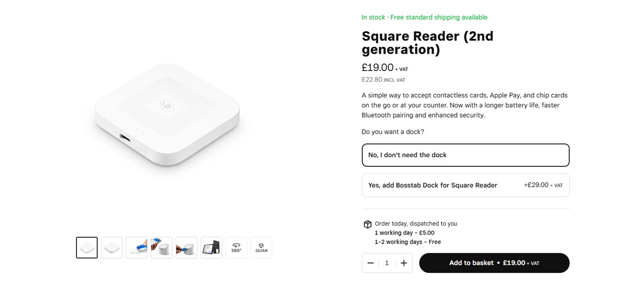 Square Reader Cost UK